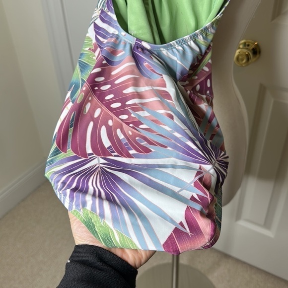 Bleu Rod Beattie Floral Breeze Ring Me Up X-Back one piece Sz8 - Picture 7 of 7